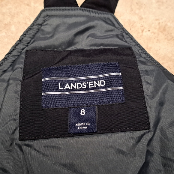 Lands' End Black Snow Bib Pants EUC Size 8 - Picture 8 of 16